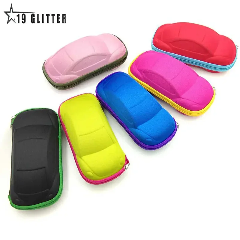 1PCS Children Car Glasses EVA Case Cute Car Shaped Box Strage Bag Cases Kids Sunglasses Cases Automobile Styling Box