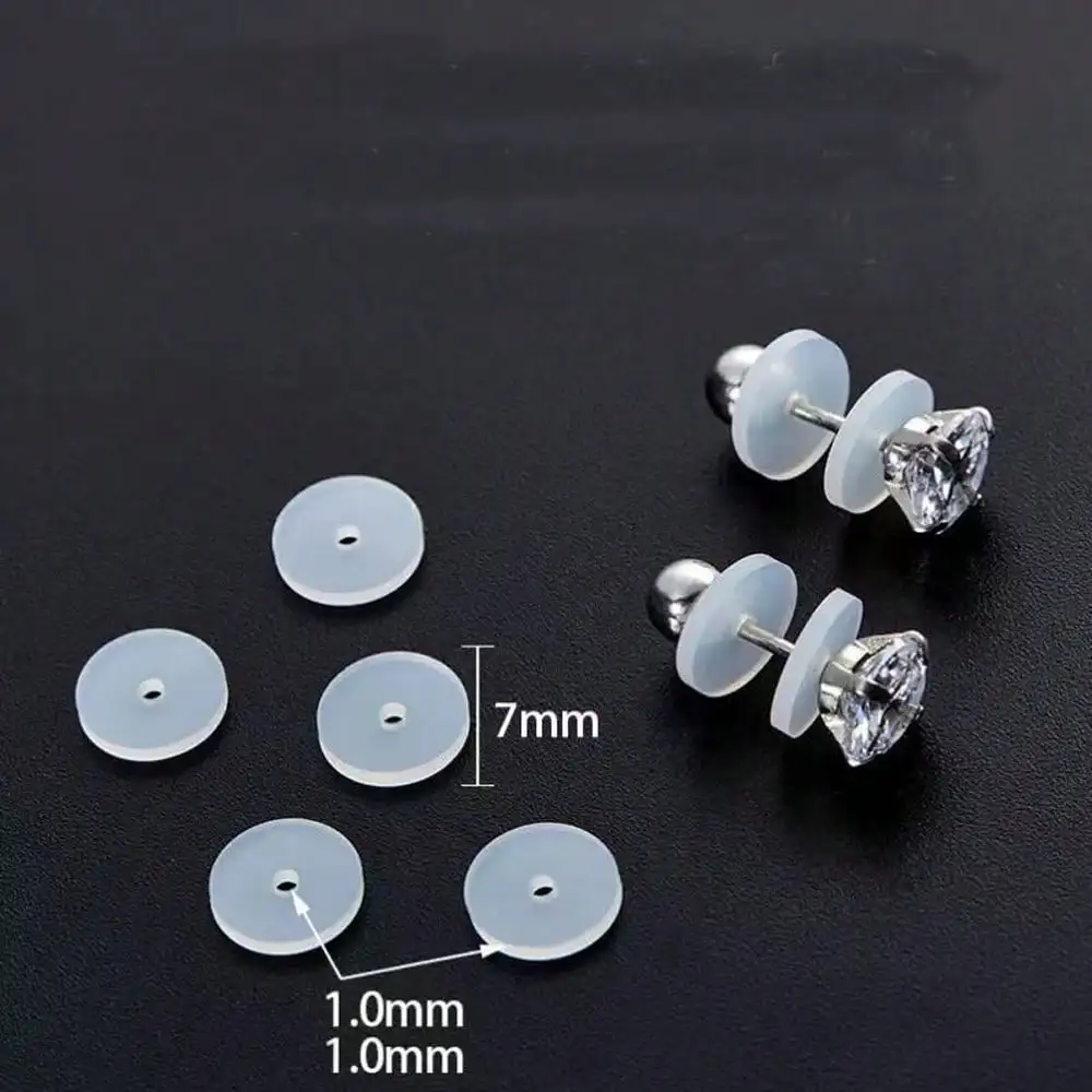 10PCS Piercing Healing Silicone Discs Flexible Hyperplasia Saucer Prevents Irritation Ear Stud Nose Ring Lip Piercing