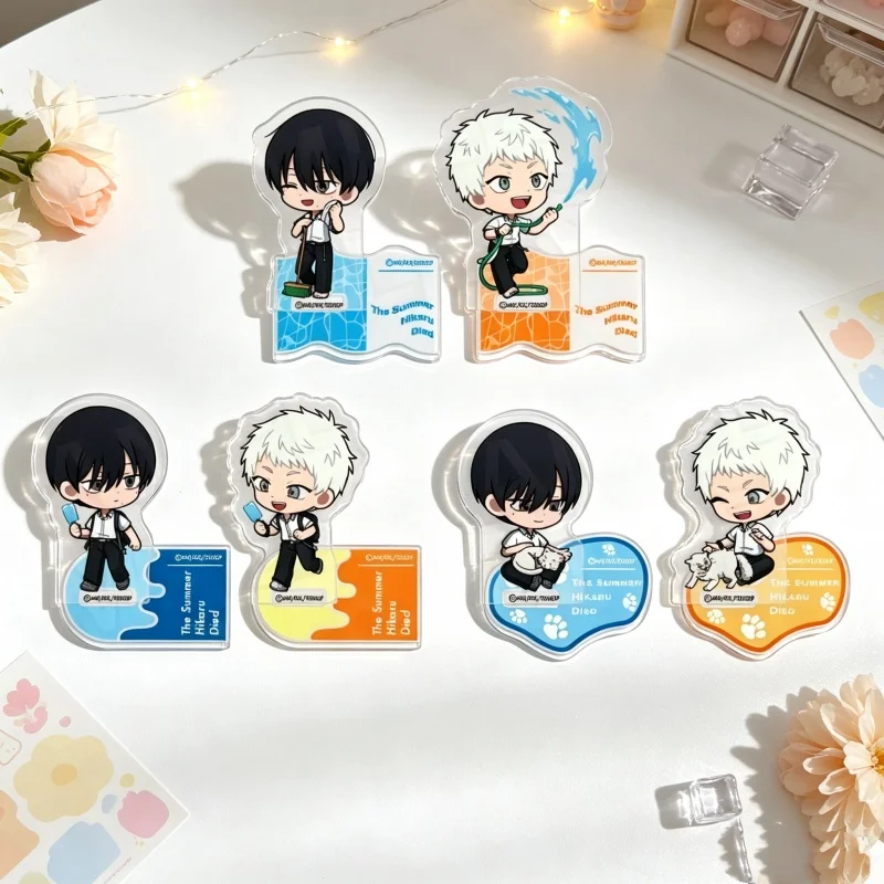 Desk Decor The Summer Hikaru Died Acrylic Standing Sign Board Keychain 10CM Yoshiki Tsujishiro,Rui Asaka,Hikaru Desk Decoration