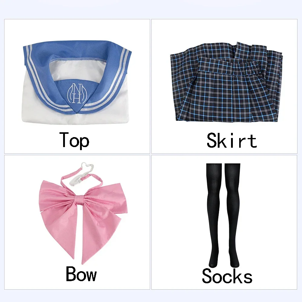 لعبة دانغانرونا مايزونو ساياكا كوسبلاي JK بدلة تنورة بحار للبالغين والنساء والفتيات زي مدرسي لحفلات الهالوين