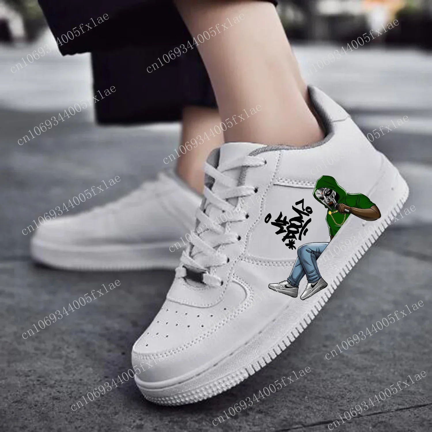 MF Doom Rapper AF Basketball Mens Womens Sports Running High Quality Flats Force Sneakers Lace Up Mesh Customized Made Shoe