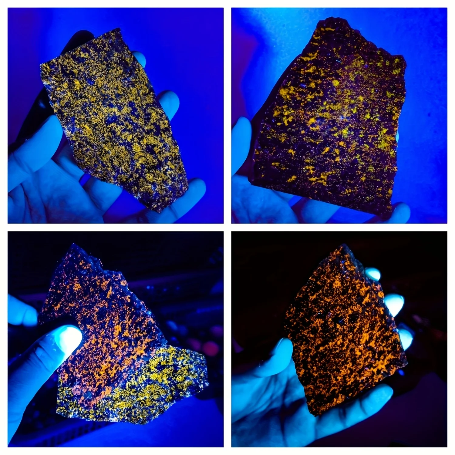 1 Piece Natural Lapis Lazuli Slices with Reaction - Gold Plated Crystals, Bright Texture,Unique Crystal Style, Suitable for Home