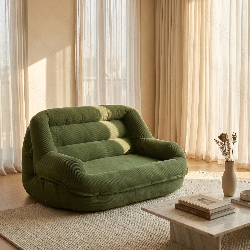 

Living Room Bedroom Corduroy Double-Seat Sofas Chair Thickened Cozy Lazy Chairs Modern Lounge Room Duet Sofa Soft Relaxing Chair