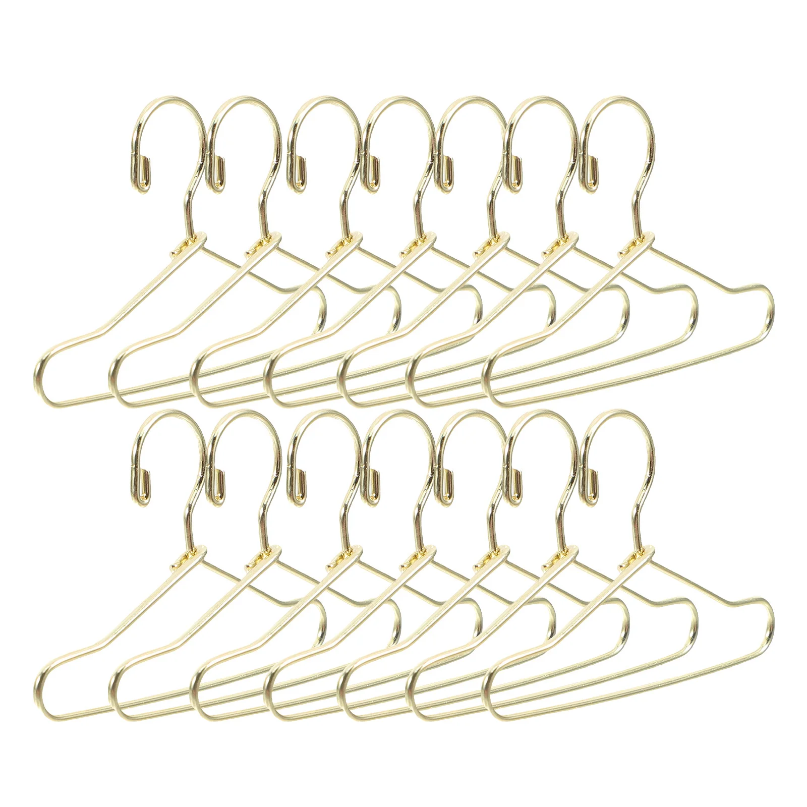 

20Pcs Small Metal Hangers Mini Simulated Clothes Hangers for Mini House Props Elegant Display Solution for Organized Room Decor