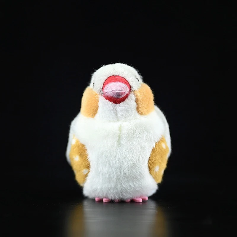 Schattige Grijze Parel Vogel Pluche Speelgoed Zebra Vink Plushie Vogels Taeniopygia Guttata Levensechte Knuffels Simulatie Pop Voor Kinderen