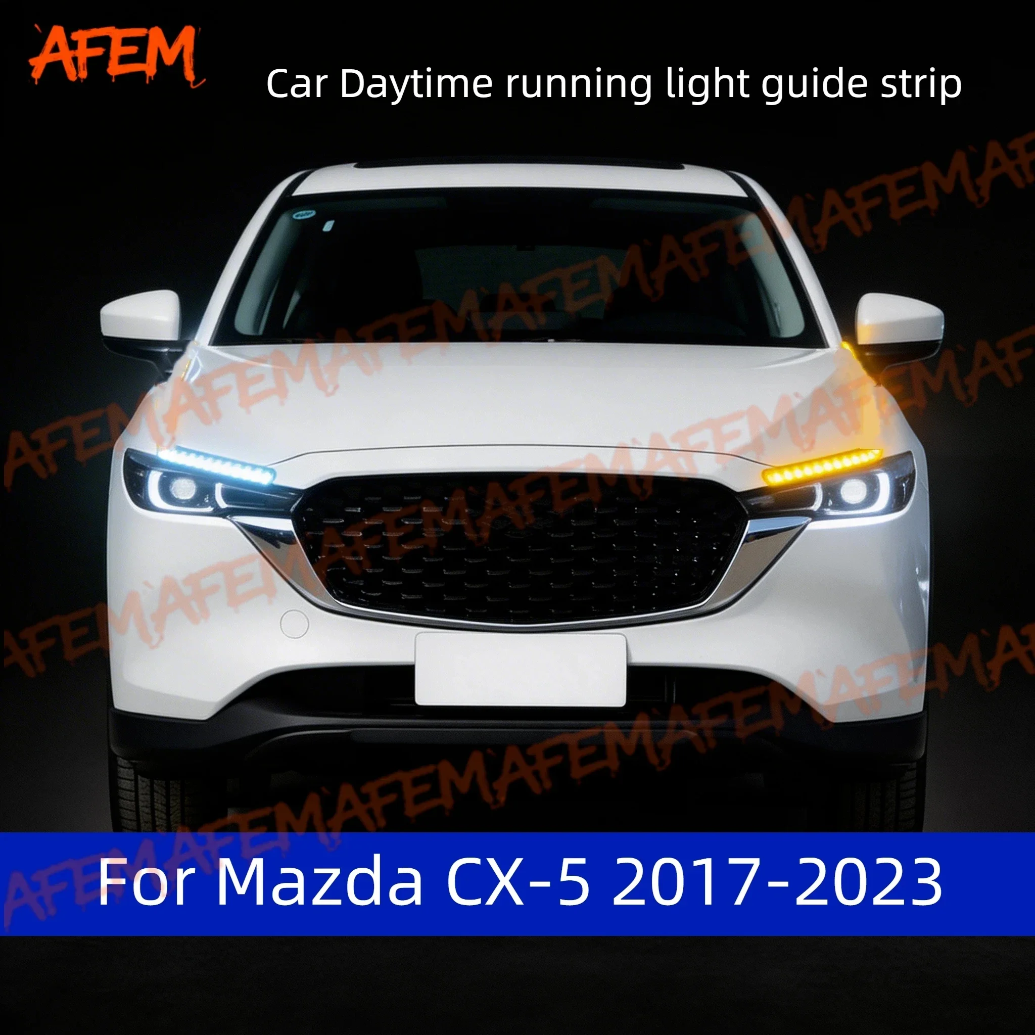 

Car DRL Daytime Running Light Start Scan Style Sequential Flowing Turn Signal Light Ultra-Thin LED For Mazda CX-5 2017-2023