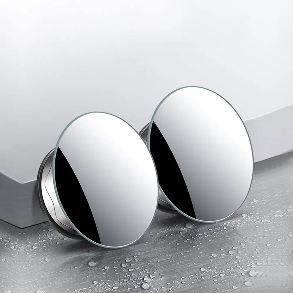 2Pcs 360 Degree Rotating Suction Cup Auxiliary Small Round Mirror Car Wide Angle Auxiliary Blind Spot Mirror Rear View Mirror