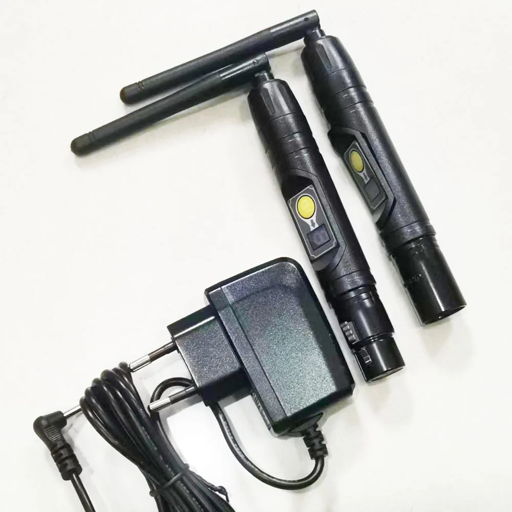 New 2.4G Hz XLR Plug Wireless Transmitter Receiver 126 Channel 1200m Communication Distance 20W Max Power Stage Lighting 6A