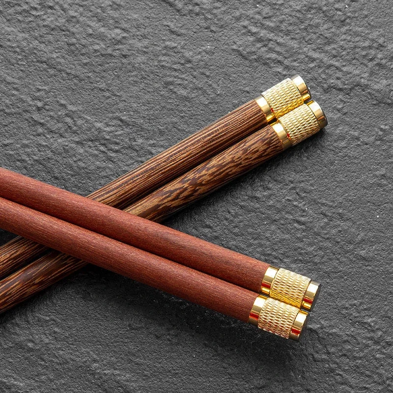 Wooden Chopsticks Set Stainless Steel Chopsticks Chinese Style Luxury Gift Box Tableware Chinese Kitchenware Business Gifts