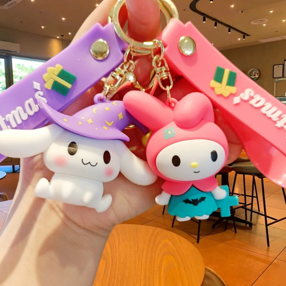 

Miniso's new Halloween Sanrio Cute Doll Key Chain Kulomi Melody Bag Pendant Car Key Chain