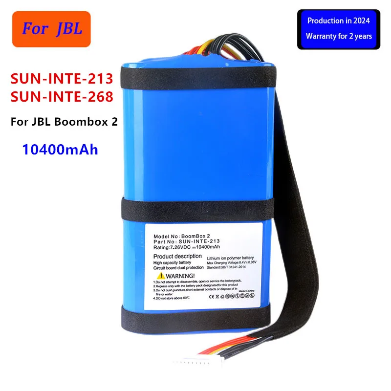 Original SUN-INTE-213 SUN-INTE-268 10400mAh  Battery  For JBL Boombox 2  Boombox2 Speaker Replacement Battery.