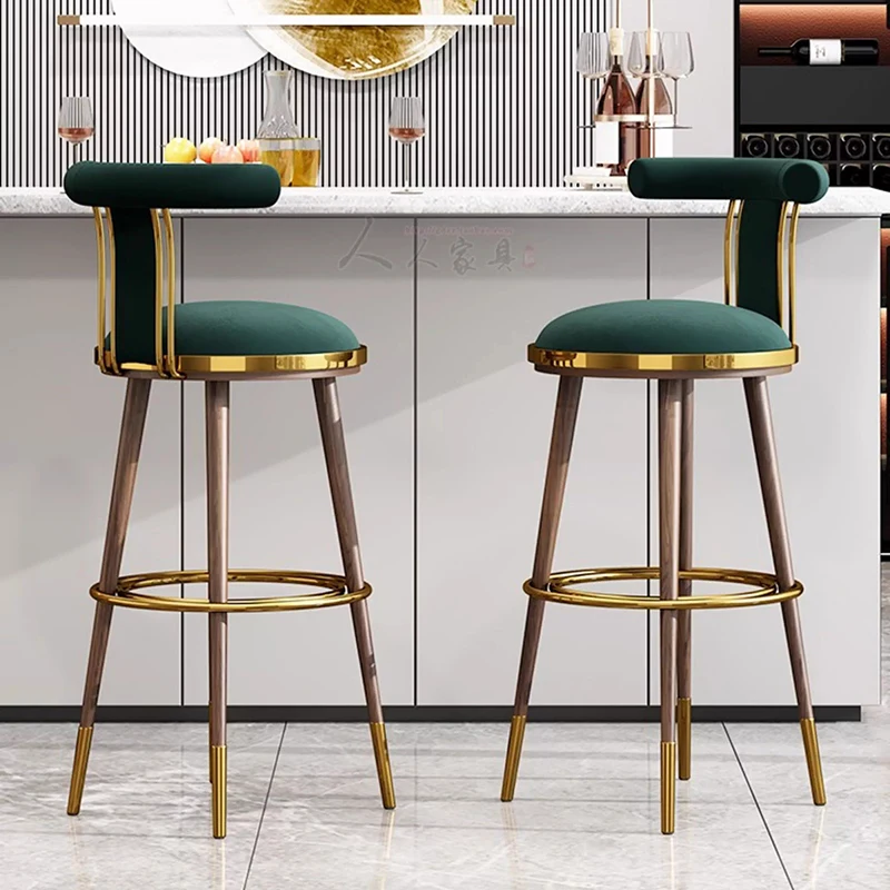 

Relaxing Comfortable Barstools Luxury Soft Aesthetic Minimalist Gold Designer Barstools Design Accent Cadeira Trendy Furniture