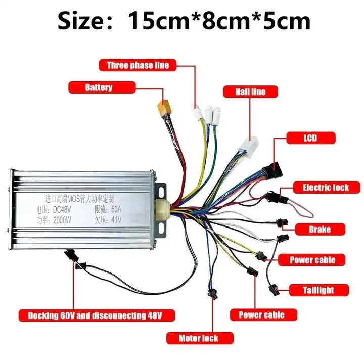 48V60V 3000W 3500W General Purpose Electric Bicycle Scooter Off-road Electric Hub Motor Wheel Controller LCD Display Kit - view 4