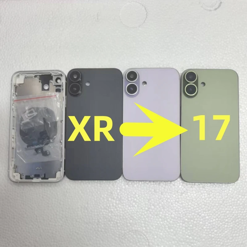 

Big Camera Assemble DIY Housing for iPhone XR like 17,XR to 17 XR DIY 17 Titanium Style 6.1" Chassis Replacement Kits Free Gifts