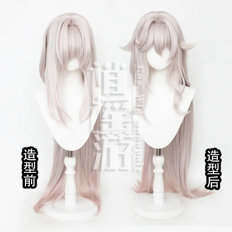 Peruka do cosplayu Selene z Honkai Impact 3rd, imitacja skóry głowy, idealna na Halloween.