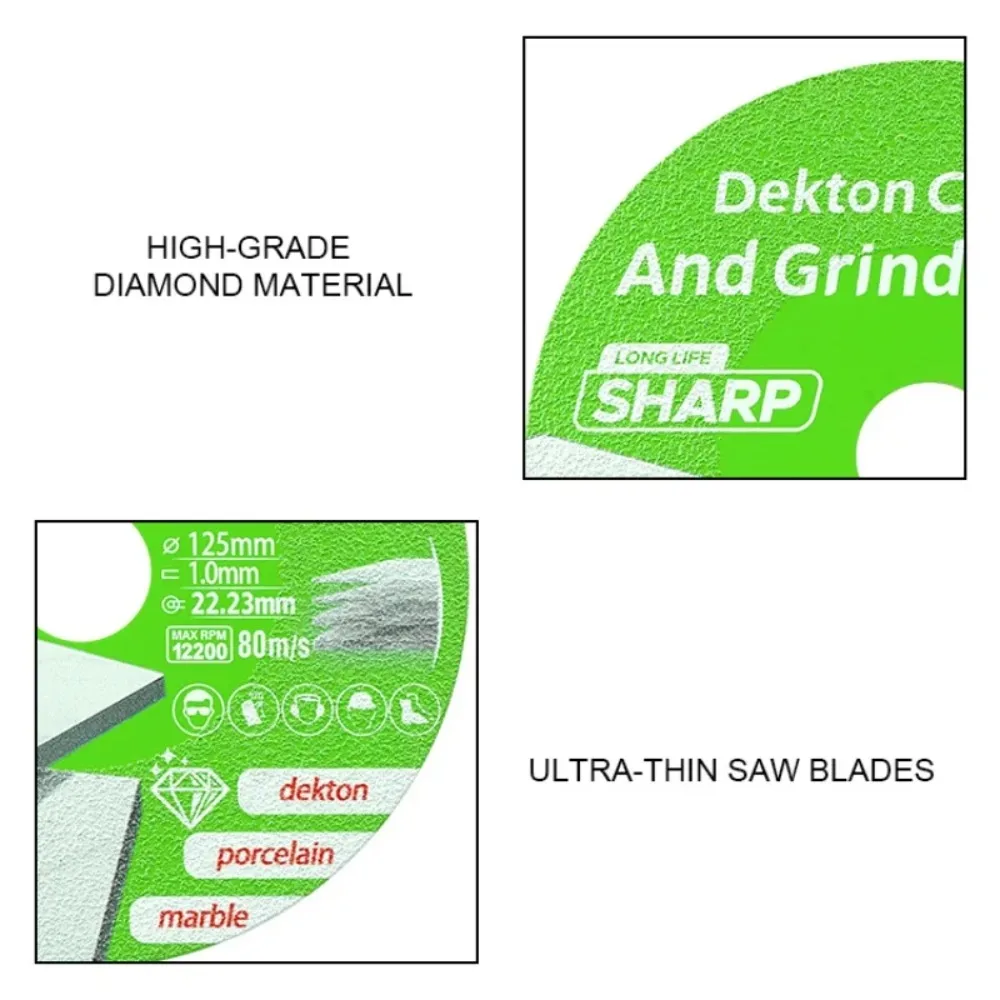 100/115/125 مللي متر-شفرة منشار رخامية ماسية سيراميك اليشم شفرة قطع تلميع خاصة قطع زجاجية حادة #4