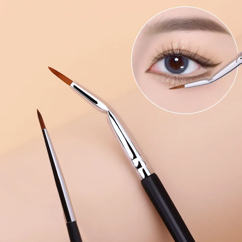 3Pcs Karsyngirl Bent Liner Makeup Brushes Angled Eyeliner Brush Eye Brow Tool Detail Eye Liner Precision Cosmetic Tools