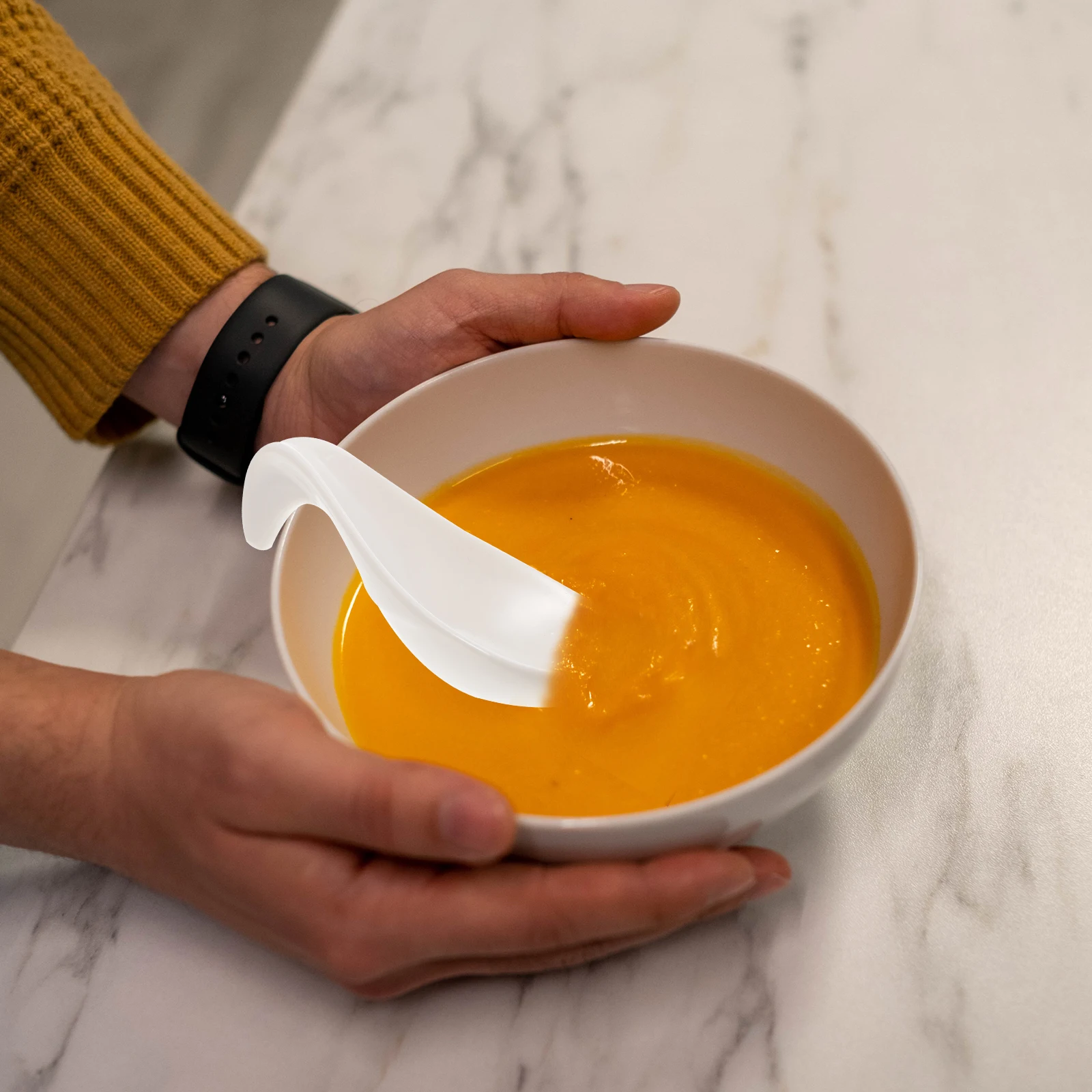 

Home Goose Liver Spoon Serving Utensils Black Truffle Caviar Ceramic Sauce Chopstick Holder