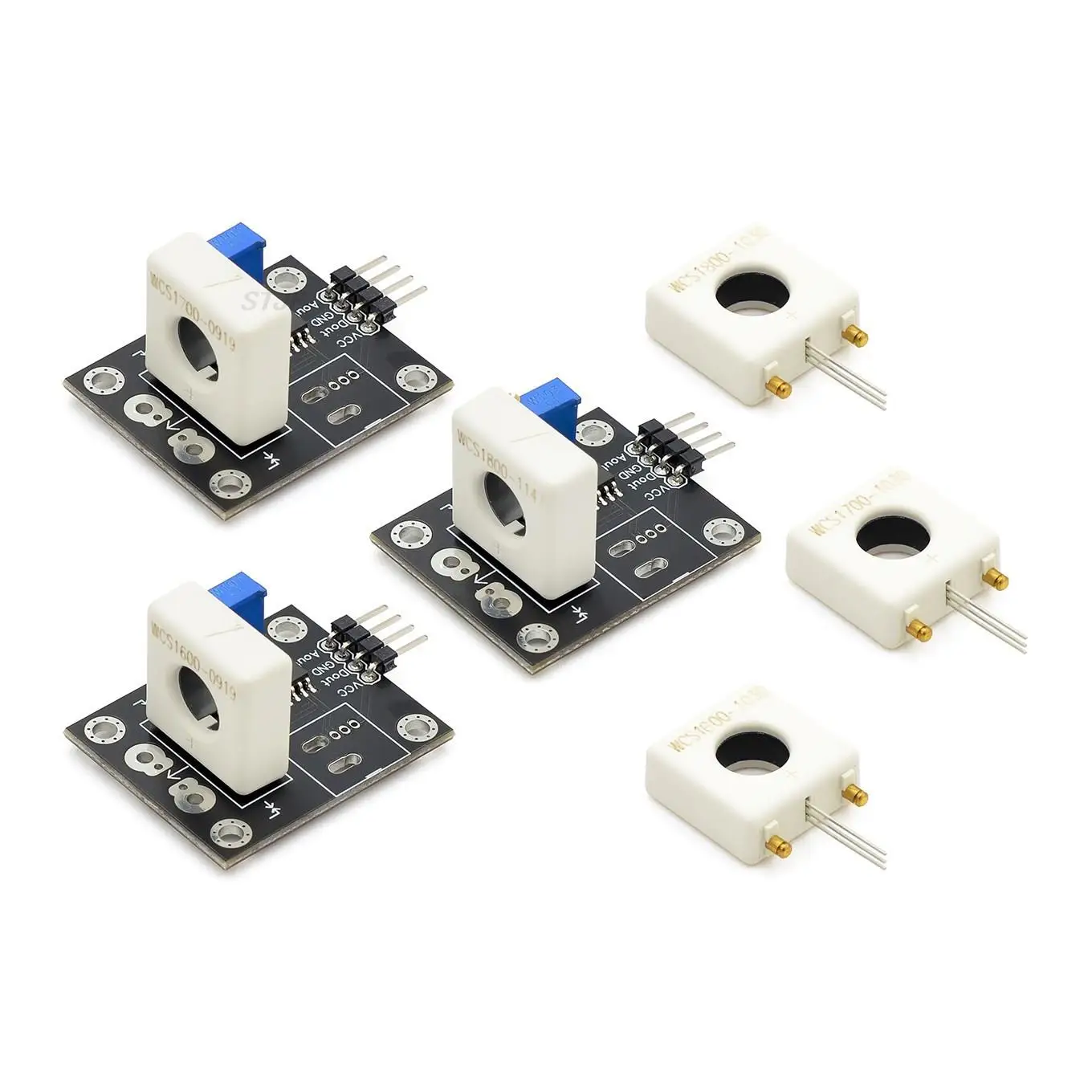 Wcs1700/1800/1600 Hall current sensor adjustable 35A/70A short-circuit overcurrent protection module