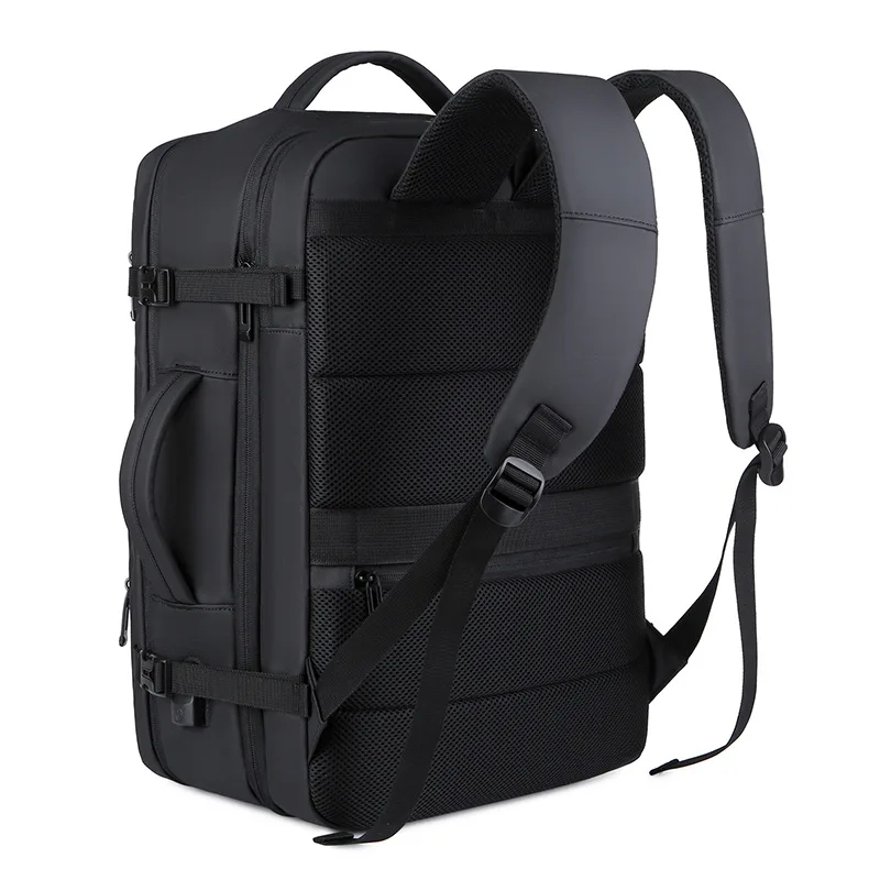 Mochilas expandibles de gran capacidad de 40L para hombre, mochila para ordenador portátil de 17 pulgadas con carga USB, bolsas de viaje de negocios