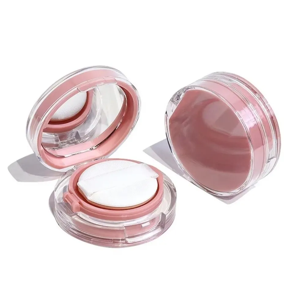 DIY Mini Empty Puff Box Transparent Portable Cosmetic Container with Mirror with Sponge Air Cushion Box For BB Cream
