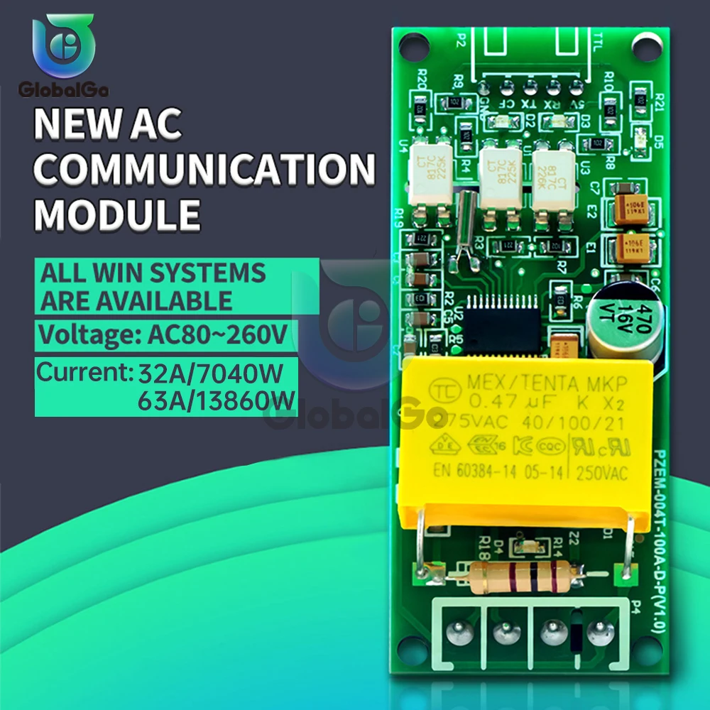 PZEM-004T 100A AC 80-260V Digital Voltmeter Ammeter Wattmeter Multifunctional Test Pulse Communication TTL Serial Module