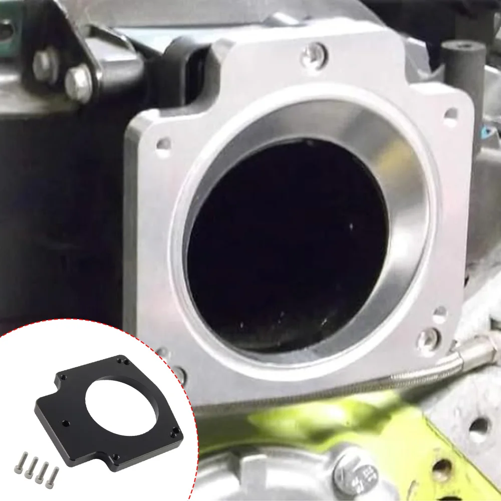 

92mm Intake Manifold Throttle Body Spacer Adapter TBP013 For DBC LM7 LR4 LQ4 LS1 LS2 LS3 LS6 LS7 LSX Silver Black