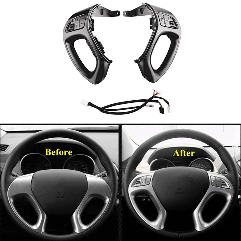 

Multifunction Steering Wheel Button Auto Cruise Control Audio Switch For Hyundai Tucson IX35 2010-2015 96700-2S900 2S300 Parts