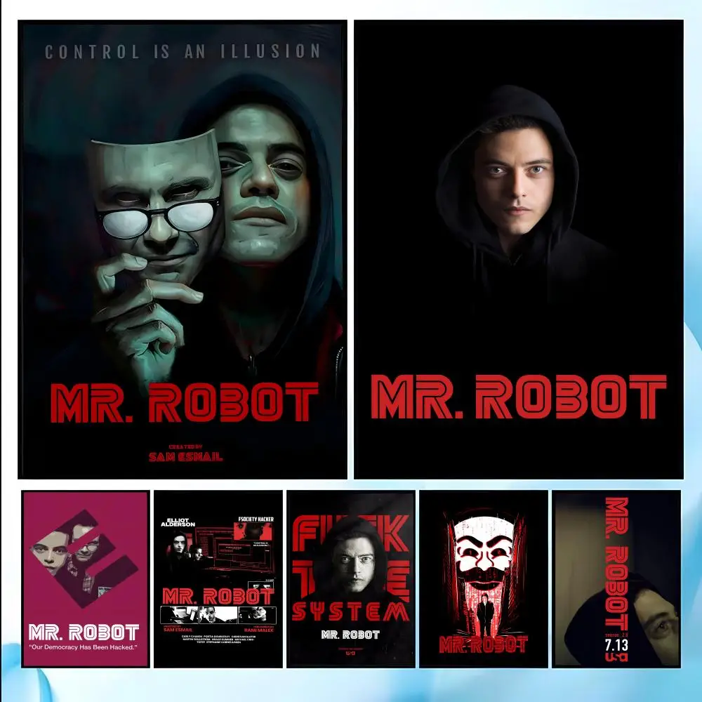 Постер MR Robot HD Art, водонепроницаемый, для дома, гостиной, спальни, бара, эстетическое украшение