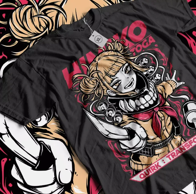 Himiko Toga T-ShirtMy Hero Academia Izuku Midoriya Girl Kawaii Shirt All Size