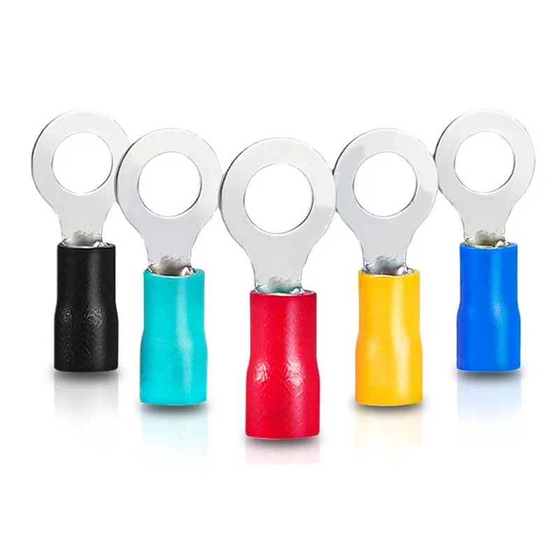 RV Series Pre-Insulated Cold Pressed RV1.25/2/3.5/5.5/14 Round Terminal Block Red Blue Yellow Black