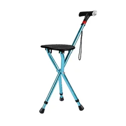 Walking Cane with Seat,Crutches Walkers for The Elderly Non-slip Portable Stool for The Elderly with A Seat Crutch,Special Cane