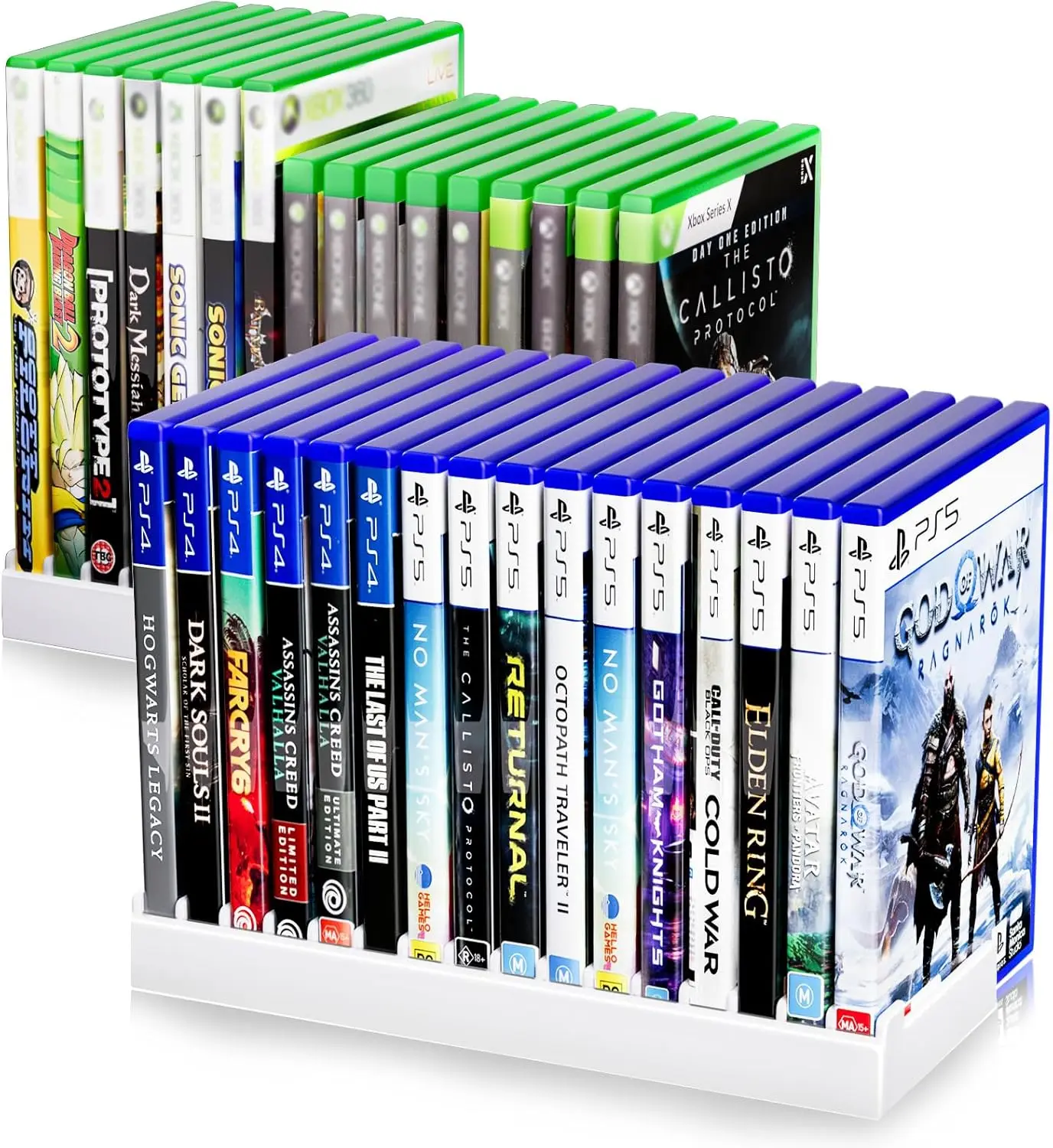 Videospiel-Speicherhalter für PS5/ PS4/ PS3/ PS2/ Xbox One/Xbox Series X/S/Wii/Switch/Switch 2 Game Cases, DVD – Detail 1