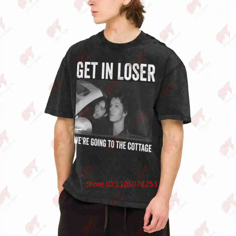 Get In Loser We're Going To The Cottage Heated Rivalry Ilya Rozanov Shane Hollander Vintage Washed Tee Pure Cotton T-Shirt
