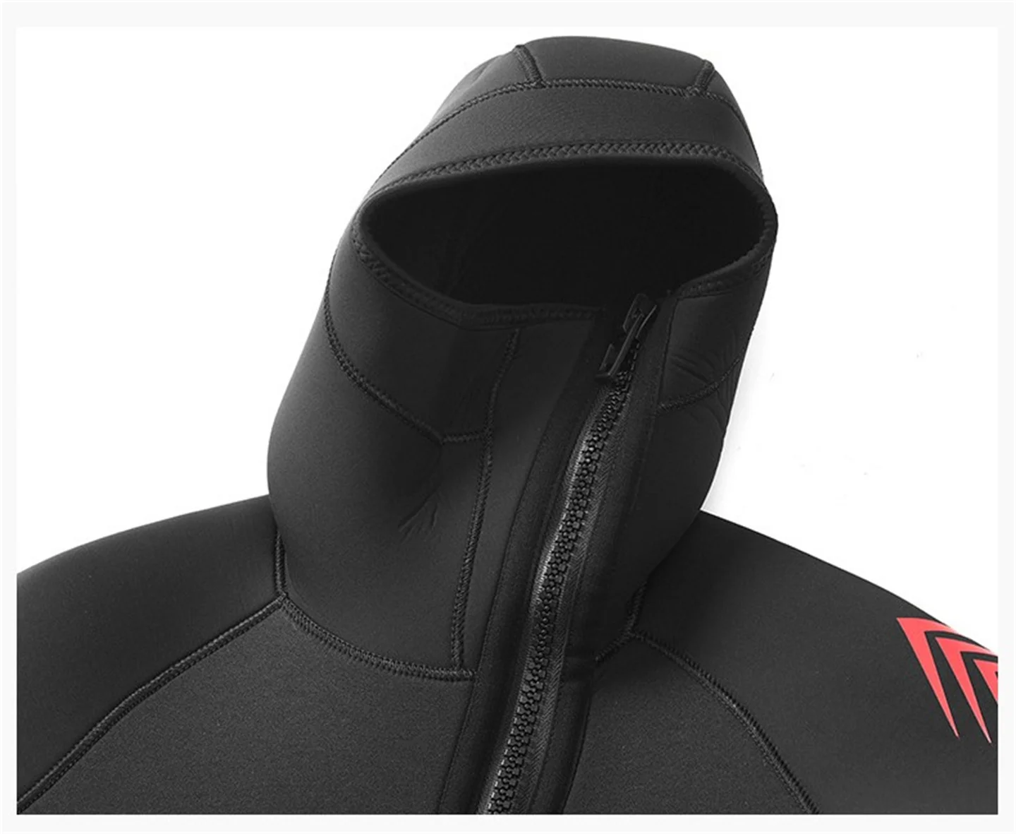 CR Elastic 7mm Neoprene Hooded Wetsuit Men Scuba Spearfishing One Piece Diving Suit Winter Surfing Snorkeling Thermal Swimsuit