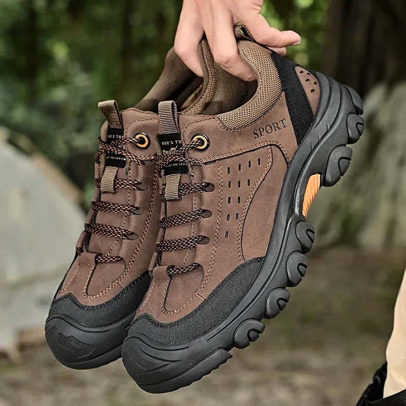 

Autumn Winter Hiking Sneakers for Men Breathable Quality Men's Outdoor Sneakers Big Size 46 Trekking Shoes Men zapatillas hombre