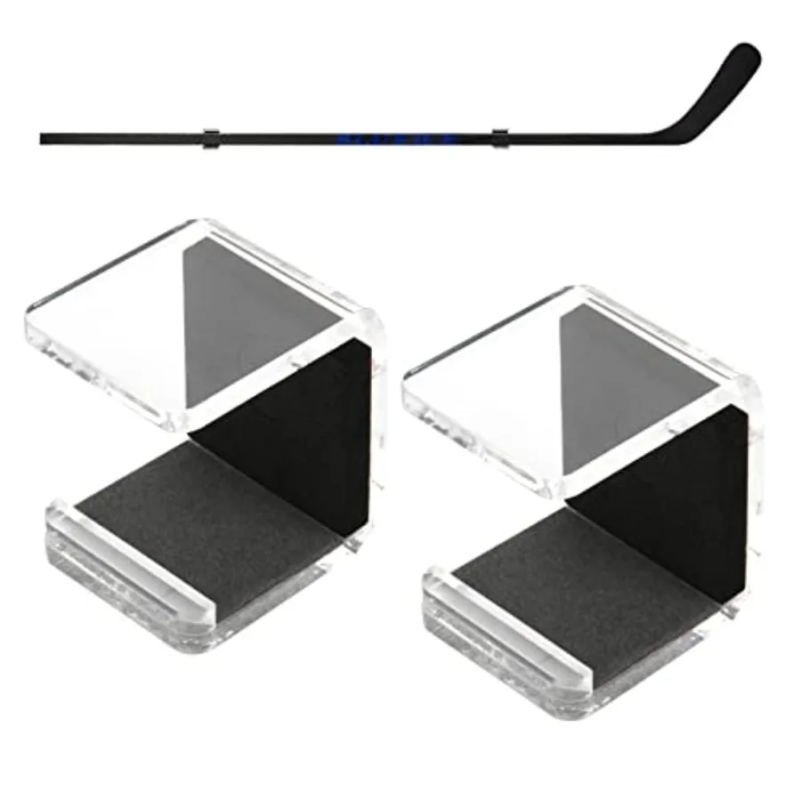 

Настенный держатель для хоккейных клюшек (1 пара) - Горизонтальный держатель-органайзер для хоккейных клюшек, экономящий место