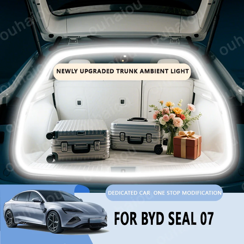 

Для BYD Seal 07, модификационный светильник багажника, атмосферные огни, белый, теплый белый, задний светодиодный светильник багажника