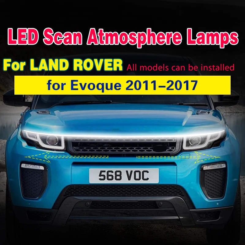 Светодиодная фара для Land Rover Range Rover Evoque 2011-2017, сканирование, запуск противотуманных фар, дневные ходовые огни, водонепроницаемые