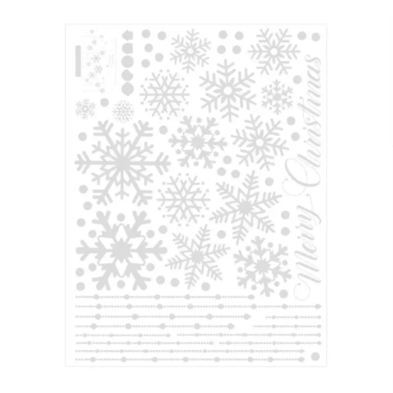 1pcs duals-sided visual Christmas Snowflake Wall Stickers Kids Room Window Car Christmas Decoration Decals New Year Wallpaper