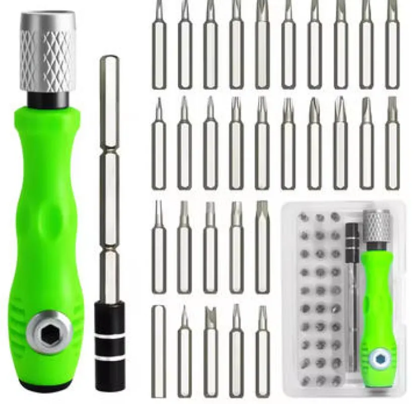 32 in 1 mini precision screwdriver set with 30 Torx Phillips magnetic screwdrivers suitable for repairing glasses and watches
