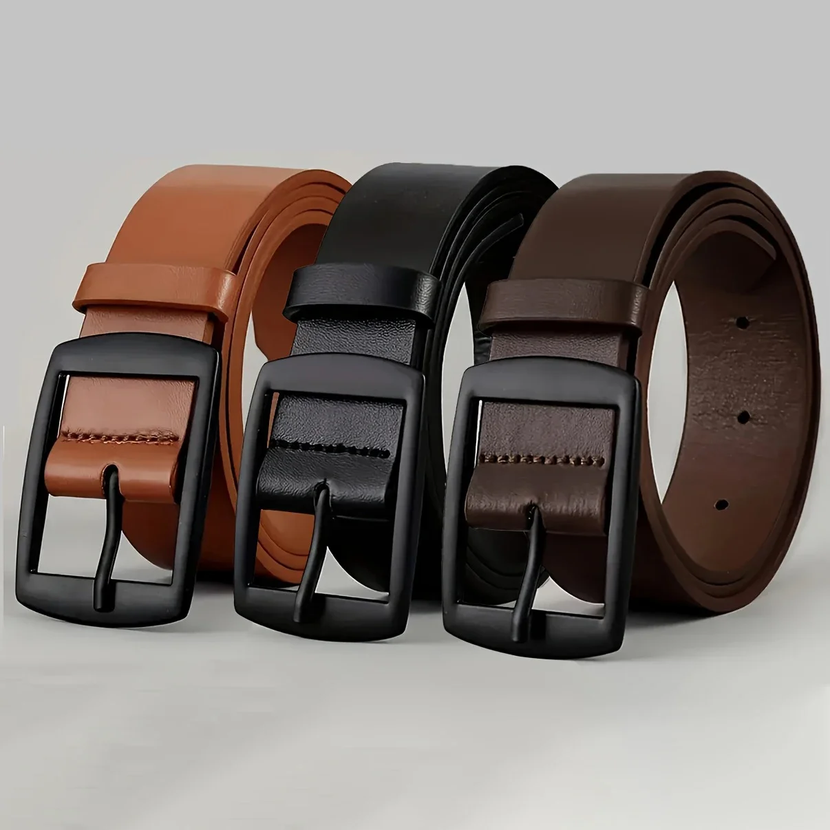2026년 신상 럭셔리 유니섹스 PU 가죽 벨트-메탈 핀 버클, 고품질 디자이너 허리띠 남녀용 청바지용 내구성 다용도