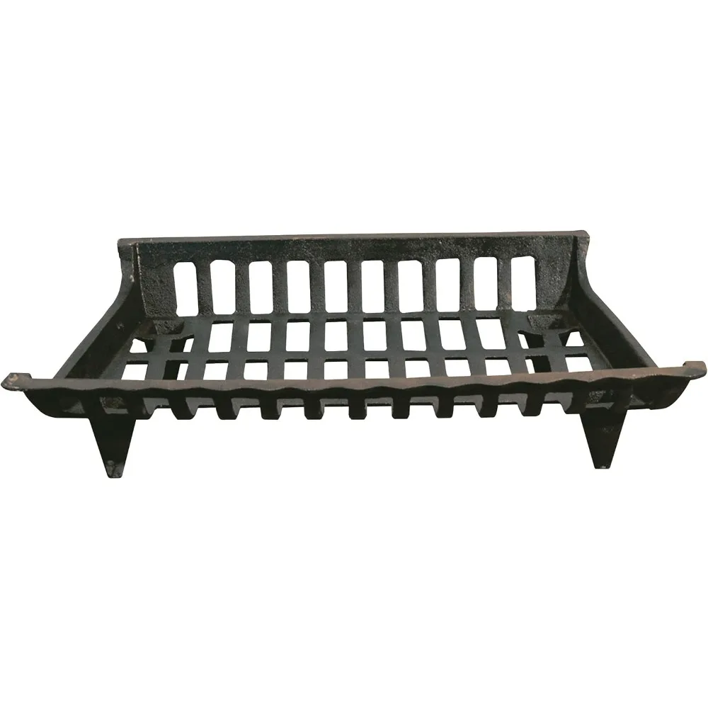 

Panacea 15424 Cast Iron Fire Grate Black 24-Inch Heavy Duty Fireplace Log Grate Wood Burning Stove Fire Pit Accessory for Indoor