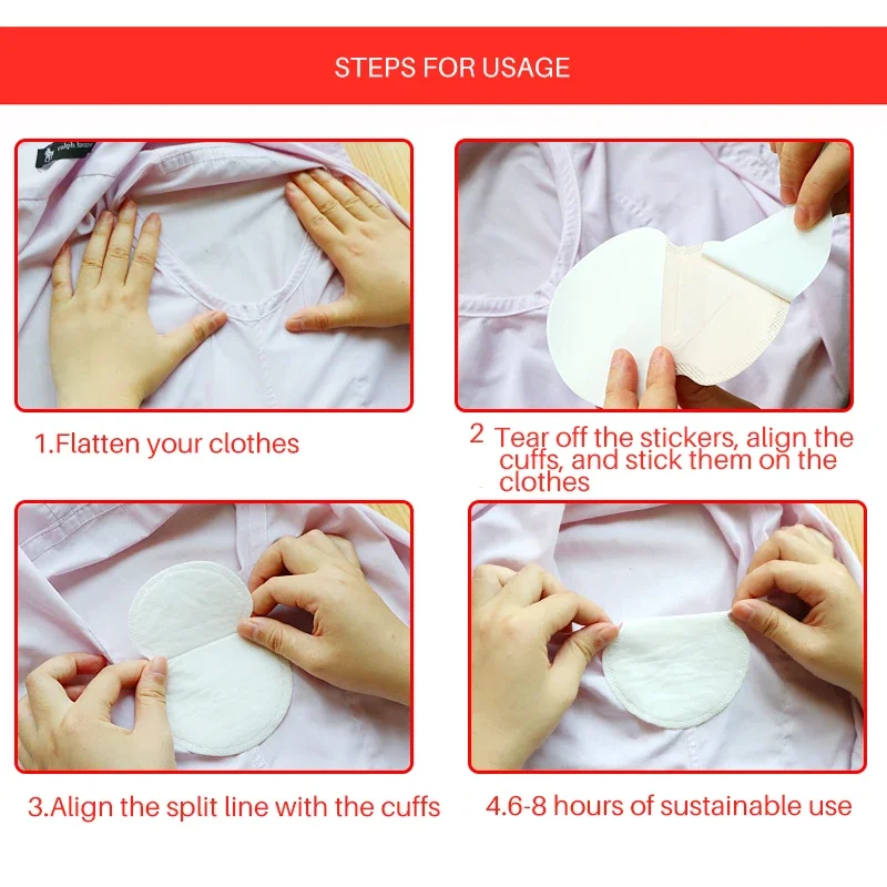 1Pair Armpits Sweat Pads for Underarm Gasket From Sweat Absorbing Pads for Armpits Linings Disposable Anti Sweat Stickers