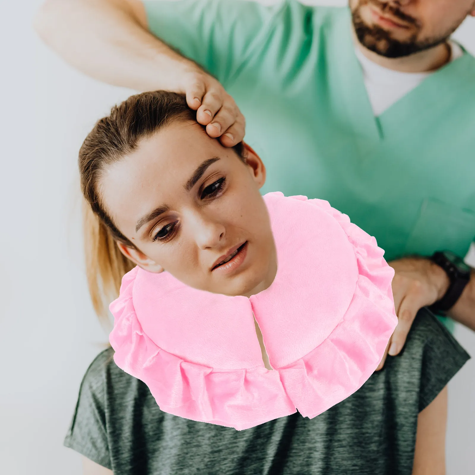 

1Pcs U-Shaped Head Pillow Face Down Cushion for Face Support in Salon Spa Massage Therapy Chiropractor Acupuncture Cotton