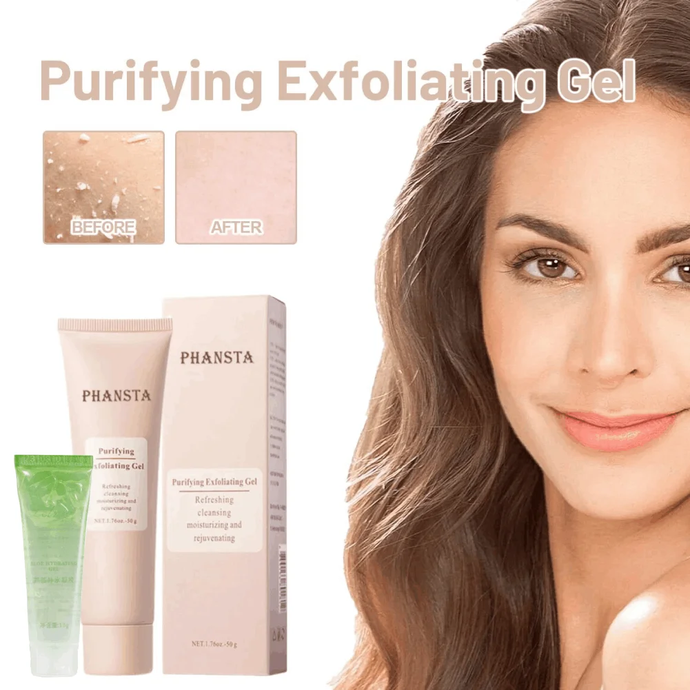 

PHANSTA Отшелушивающий гель для лица 50г для гладкой кожи, нежный отшелушивающий гель для глубокого очищения кожи