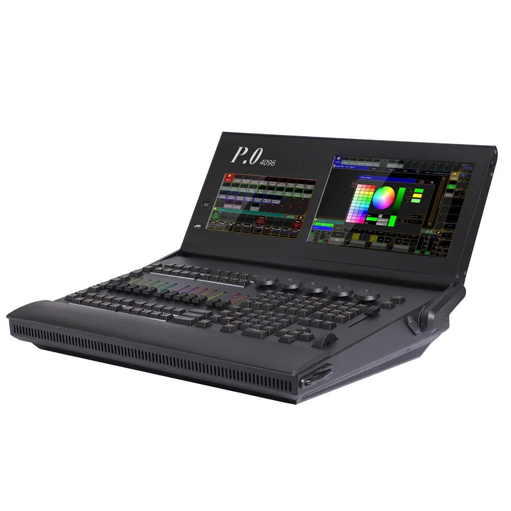 Professional DJ Console Linux System DMX Controller RGB Backlit Motorized Faders with Flight Case for MA2 Mini System