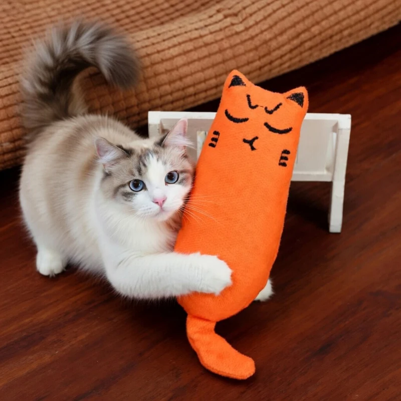 

Cat Supplies Rustle Sound Catnip Cat Toys for Kitten Teeth Grinding Cat Plush Toy Thumb Pillow Toys for Cats Cat Accessories