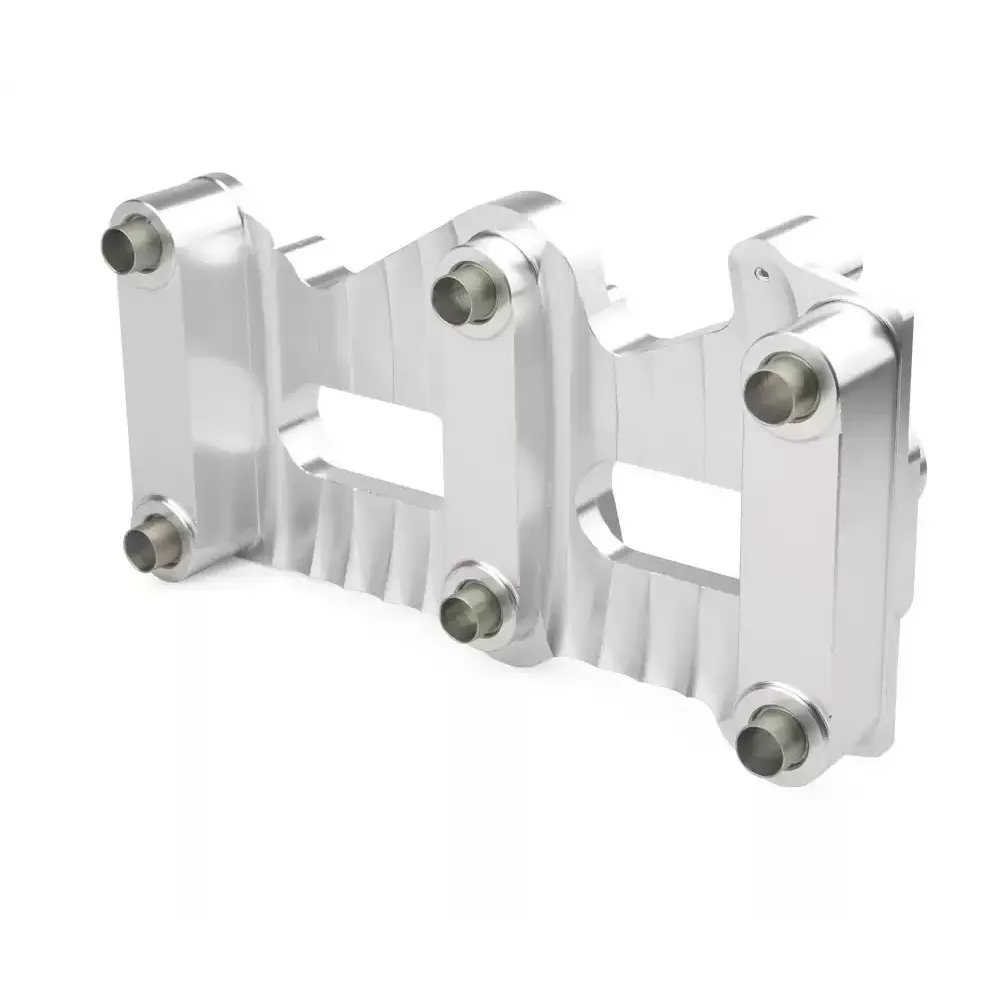 Engine Main Block Girdle For Acura & Civic B16 B18 B20 Vtec, CM Silver Billet Block Girdle With Dowel Pin