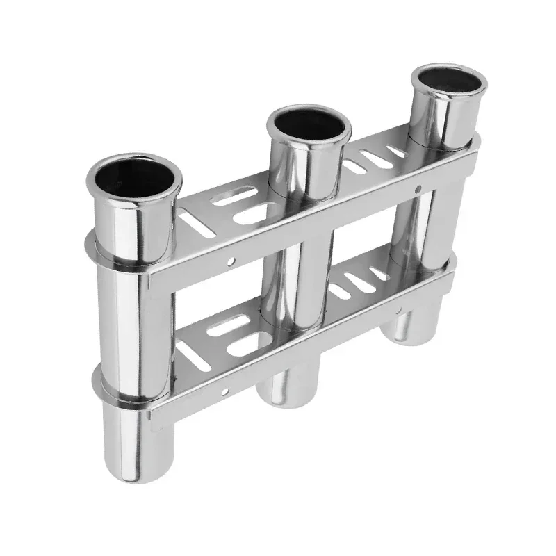 Stainless Steel Wall Mounted Rod Rack 3 Tubes 4 Tubes Rod Holder for Marine Boat Kayak Yacht